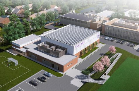 Overhead views of the Academys new gym across from the main building debuted during the ASA constructional brief last quarter. The new development will replace the existing gym that is currently attached to the school. 