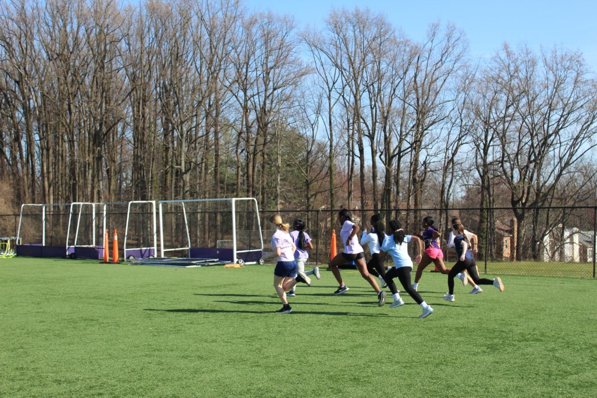 Short Spinners working hard at a sunny practice this past March. Freshmen 