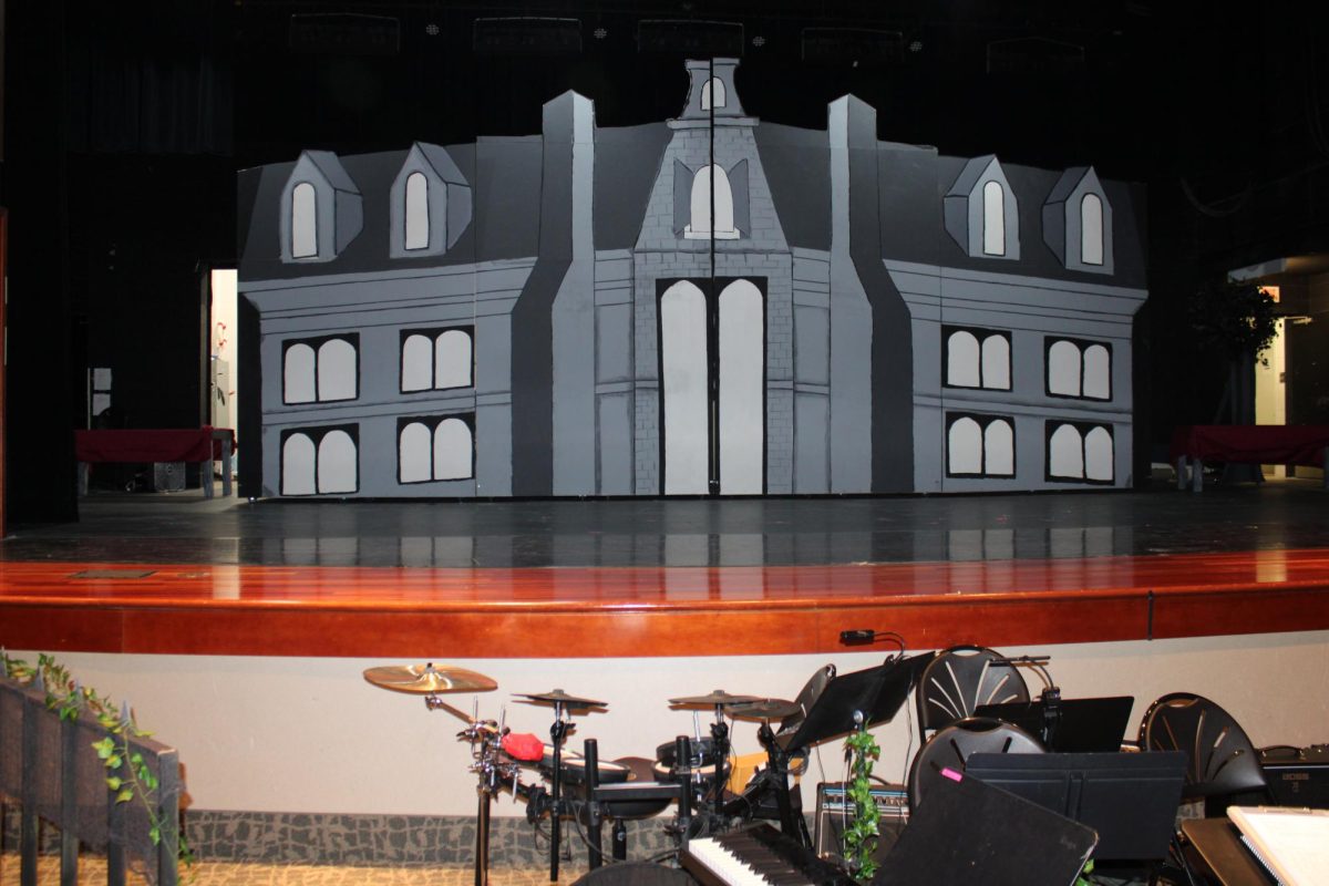 The+student-built+set+for+The+Addams+Family.